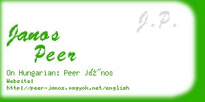 janos peer business card